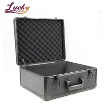 Empty Tool Case OEM Custom Aluminum Case  Black Aluminum Travelling Case with Safety Holder